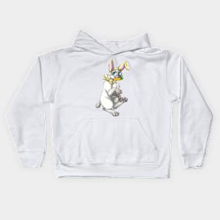 Bobtail BunnyCat: Fawn Point (Yellow) Kids Hoodie